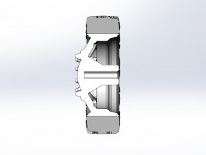 Front semi wheel for pickup Version 8 Scale 1 to 25 Model Cetak 3D