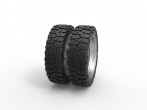 Rear semi wheel for pickup Version 8 Scale 1 to 25 3D प्रिंट मॉडल