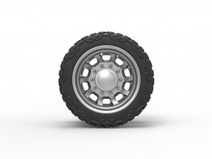 Rear semi wheel for pickup Version 8 Scale 1 to 25 3D प्रिंट मॉडल