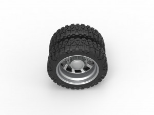 Rear semi wheel for pickup Version 8 Scale 1 to 25 3D प्रिंट मॉडल