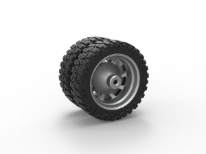 Rear semi wheel for pickup Version 8 Scale 1 to 25 3D प्रिंट मॉडल