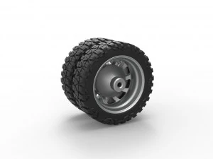 Semiruota posteriore per pick-up Versione 8 Scala da 1 a 25 Modello di stampa 3D