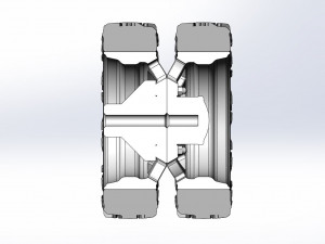 Rear semi wheel for pickup Version 8 Scale 1 to 25 3D प्रिंट मॉडल