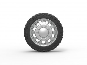 Front semi wheel for pickup Version 9 Scale 1 to 25 3D 프린트 모델