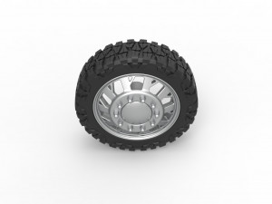 Front semi wheel for pickup Version 9 Scale 1 to 25 3D 프린트 모델