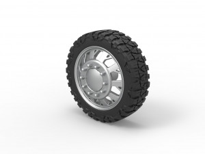 Front semi wheel for pickup Version 9 Scale 1 to 25 3D 프린트 모델