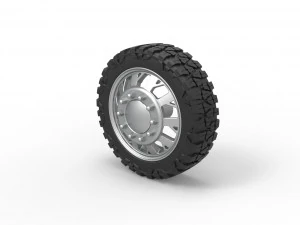Front semi wheel for pickup Version 9 Scale 1 to 25 3D Print Model