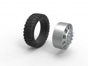 Front semi wheel for pickup Version 9 Scale 1 to 25 3D 프린트 모델