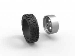 Front semi wheel for pickup Version 9 Scale 1 to 25 3D 프린트 모델