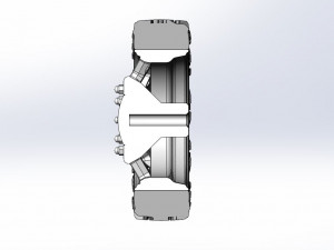 Front semi wheel for pickup Version 9 Scale 1 to 25 3D 프린트 모델