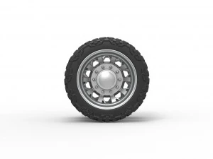 Rear semi wheel for pickup Version 9 Scale 1 to 25 3D Print Model