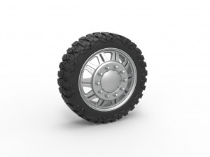 Front semi wheel for pickup Version 10 Scale 1 to 25 3D Print Model