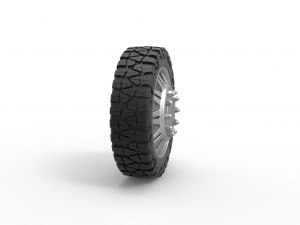 Front semi wheel for pickup Version 10 Scale 1 to 25 3D Print Model