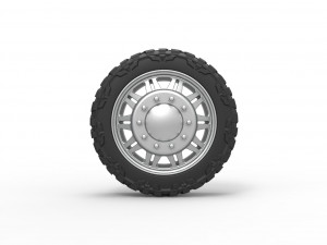 Front semi wheel for pickup Version 10 Scale 1 to 25 3D Print Model