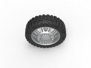 Front semi wheel for pickup Version 10 Scale 1 to 25 3D Print Model