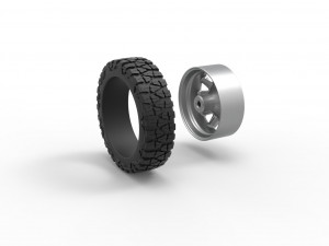Front semi wheel for pickup Version 10 Scale 1 to 25 3D Print Model