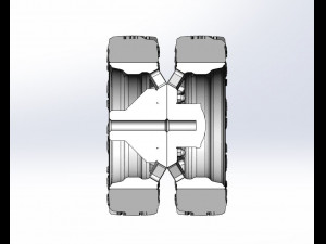 Rear semi wheel for pickup Version 10 Scale 1 to 25 3D 打印模型