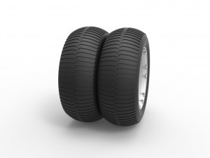 Double Wheel vintage monster truck Scale 1 to 25 3D Print Model