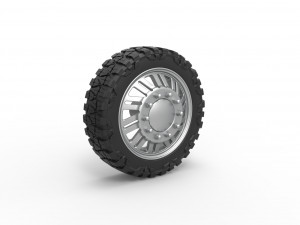 Front semi wheel for pickup Version 11 Scale 1 to 25 3D Принт Модель