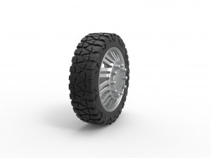 Front semi wheel for pickup Version 11 Scale 1 to 25 3D Принт Модель