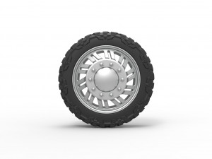 Front semi wheel for pickup Version 11 Scale 1 to 25 3D Принт Модель
