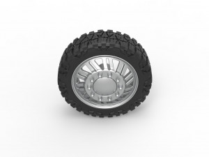 Front semi wheel for pickup Version 11 Scale 1 to 25 3D Принт Модель