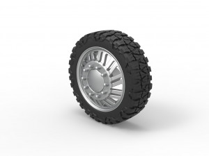 Front semi wheel for pickup Version 11 Scale 1 to 25 3D Принт Модель