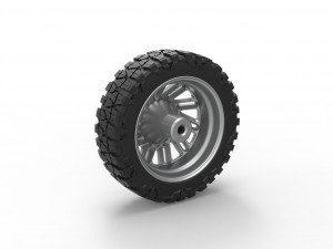 Front semi wheel for pickup Version 11 Scale 1 to 25 3D Принт Модель