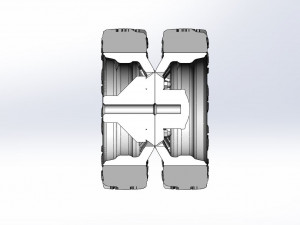 Rear semi wheel for pickup Version 11 Scale 1 to 25 Model Cetak 3D