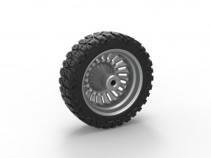 Front semi wheel for pickup Version 12 Scale 1 to 25 3D Print Model
