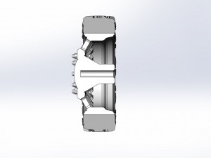 Front semi wheel for pickup Version 12 Scale 1 to 25 3D Print Model