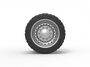Rear semi wheel for pickup Version 12 Scale 1 to 25 3D Print Model