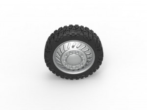 Front semi wheel for pickup Version 13 Scale 1 to 25 3D Print Model