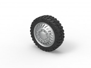 Front semi wheel for pickup Version 13 Scale 1 to 25 3D Print Model