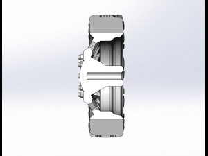 Front semi wheel for pickup Version 13 Scale 1 to 25 3D Print Model
