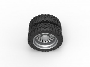 Rear semi wheel for pickup Version 13 Scale 1 to 25 Model do druku 3D