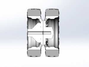 Rear semi wheel for pickup Version 13 Scale 1 to 25 Model do druku 3D