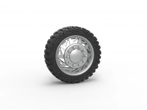 Переднее полуколесо для пикапа Версия 14 Масштаб от 1 до 25 3D Принт Модель