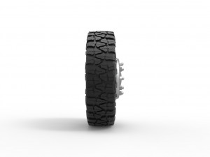 Front semi wheel for pickup Version 14 Scale 1 to 25 3D Print Model
