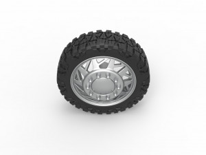Front semi wheel for pickup Version 14 Scale 1 to 25 3D Print Model