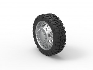 Front semi wheel for pickup Version 14 Scale 1 to 25 3D Print Model