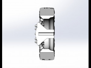 Front semi wheel for pickup Version 14 Scale 1 to 25 3D Print Model