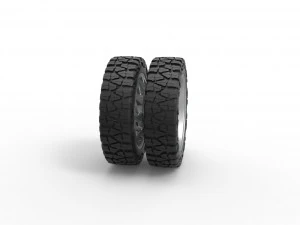 Rear semi wheel for pickup Version 14 Scale 1 to 25 3D Print Model
