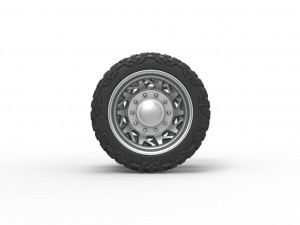 Rear semi wheel for pickup Version 14 Scale 1 to 25 3D Print Model