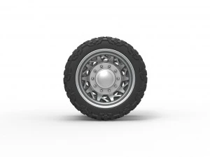 Rear semi wheel for pickup Version 14 Scale 1 to 25 3D Print Model