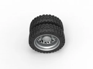 Rear semi wheel for pickup Version 14 Scale 1 to 25 3D Print Model
