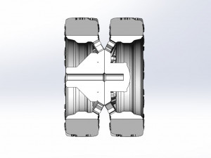 Rear semi wheel for pickup Version 14 Scale 1 to 25 3D Print Model