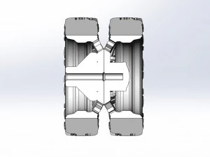 Rear semi wheel for pickup Version 14 Scale 1 to 25 3D Print Model
