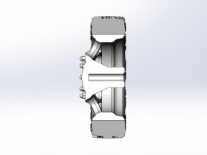 Front semi wheel for pickup Version 15 Scale 1 to 25 Modèles 3D en vedette
