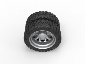 Rear semi wheel for pickup Version 15 Scale 1 to 25 Modelo de impresión 3D